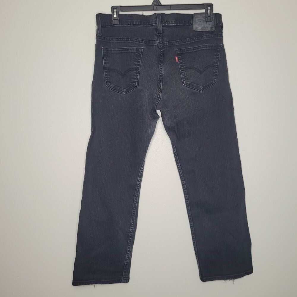 Levi's 569 loose straight fit black jeans size 34x30 - Picture 2 of 8